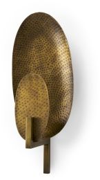 Clarence Wall Sconce (Metal Hammered Gold Round) 
