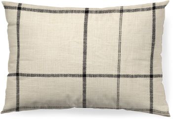 Susan Decorative Pillow (13x21 - Cream With Black Details Cover) 