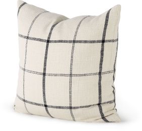 Susan Decorative Pillow (18x18 - Cream With Black Details Cover) 