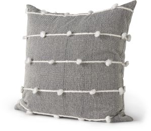 Linda Decorative Pillow (20x20 - Navy & Cream With White Detail Cover) 