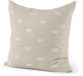 Lacey Decorative Pillow (20x20 - Beige & White Cover) 