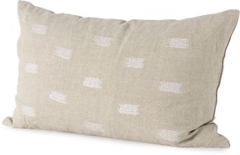 Lacey Decorative Pillow (13x21 - Beige & White Cover) 