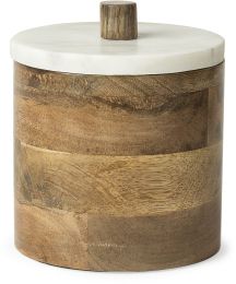 Sandook Jars, Jugs & Urns (Small - Brown Round Wooden Storage Box) 