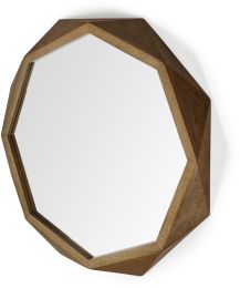 Aramis Wall Mirror (41 In - Brown Wood) 