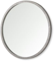 Gambit Wall Mirror (46 In Round - Grey Wash Wood) 