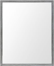 Bathroom Vanity Mirror (24x30 - Grey Faux Wood Frame) 