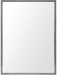 Bathroom Vanity Mirror (30x40 - Grey Faux Wood Frame) 