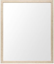 Bathroom Vanity Mirror (20x24 - Tan Faux Wood Frame) 