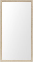Bathroom Vanity Mirror (20x40 - Tan Faux Wood Frame) 