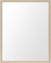 Bathroom Vanity Mirror (24x30 - Tan Faux Wood Frame) 
