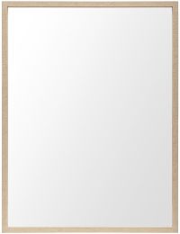 Bathroom Vanity Mirror (30x40 - Tan Faux Wood Frame) 