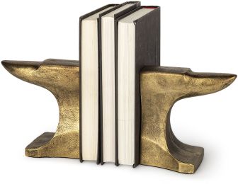 Anvilia Bookends (Set of 2 - Gold) 