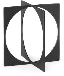 Lima Geometric Decorative Object (Small - Gunmetal) 