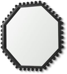 Torquay Wall Mirror (Octagon - Black Wood) 