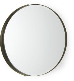 Adrianna Wall Mirror (Gold Metal Round Mirror) 