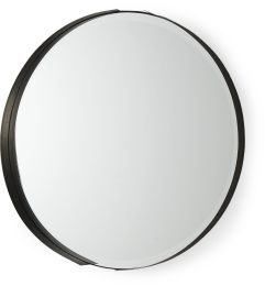 Adrianna Wall Mirror (Black Metal Round Mirror) 