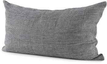Ramone Decorative Pillow (14x26 - White & Black Fabric Cover) 