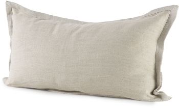 Mae Decorative Pillow (14x26 - Beige Fabric Cover) 