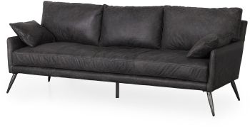 Cochrane Sofa (Black Leather) 