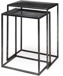 Kasey Nesting Accent Tables (Set of 2 - Galvanized Metal) 
