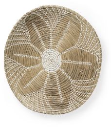 Mekhi Wall Hanging Plate (Light Brown Seagrass with White String Round) 