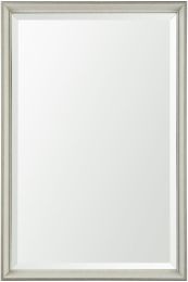 Bathroom Vanity Mirror (24x36 - Grey Beveled Frame) 