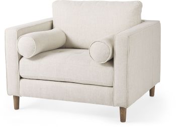 Loretta Armchair (Cream Fabric) 