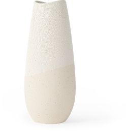Salar Vase (Céramique Fissurée Conique Crème) 