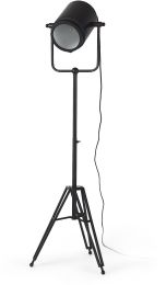 Debdou Cinema-Style Floor Lamp (Black & White Metal Adjustable) 