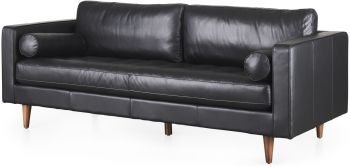 Svend Sofa (Black Leather) 