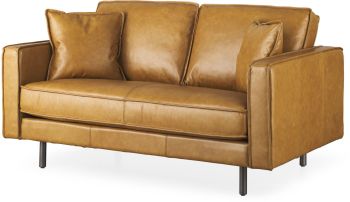 D'Arcy Love Seat (Tan Leather) 