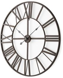 Pender Wall Clock (29.9 In - Brown Metal) 