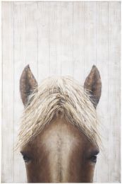 Horse Fringe  (40x60  - Bois Peint à la Main) 