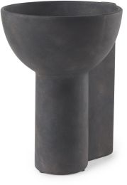Sariah Vase (10.8H - Céramique Noir) 