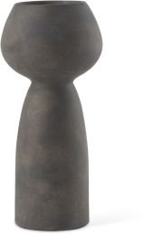 Kaz Vase ( 11.8H - Earthy Brown Ceramic) 