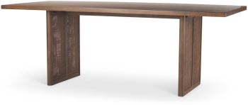 Grier Dining Table (Medium Brown Wood & Cane  Accent) 