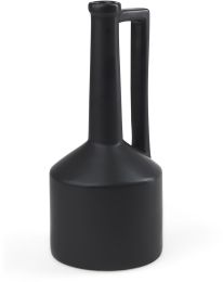 Burton Jug Vase (10H - Matte Black Ceramic) 