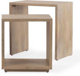 Alanna Accent Table (Light Brown Wood) 