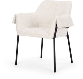 Brently Dining Chair (Cream Boucle Fabric) 