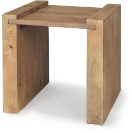 Athelia Accent Table (Light Brown Wood) 