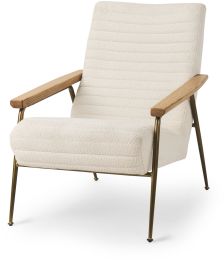 Grosjean Accent Chair (Cream Boucle Fabric) 
