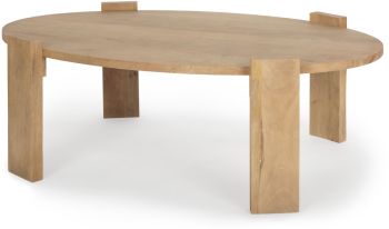 Evelyn Coffee Table (Oblong - Light Brown Wood) 