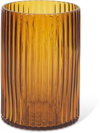Dawn Vase (Short - Amber Glass) 