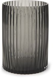 Dawn Vase (Short - Black Glass) 