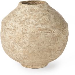Ritu Pot Vase (Large - Beige Paper Mache) 