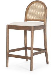 Elle Counter Stool (Brown Wood & Cane) 