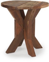 Heidi End Table (Brown Wood) 