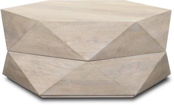 Arreto Coffee Table (36 x 36 - White Wood) 