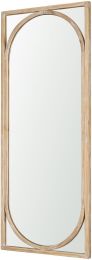 Reon Wall Mirror (Light Brown  & White Wash) 