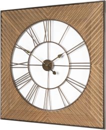 Rondell Wall Clock (Gold Metal &  Wood) 